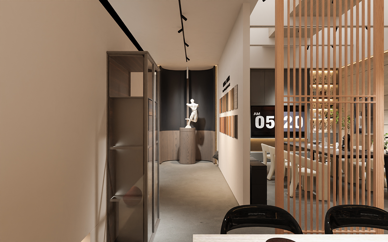 KCT exhibition interior concept with decorative panels